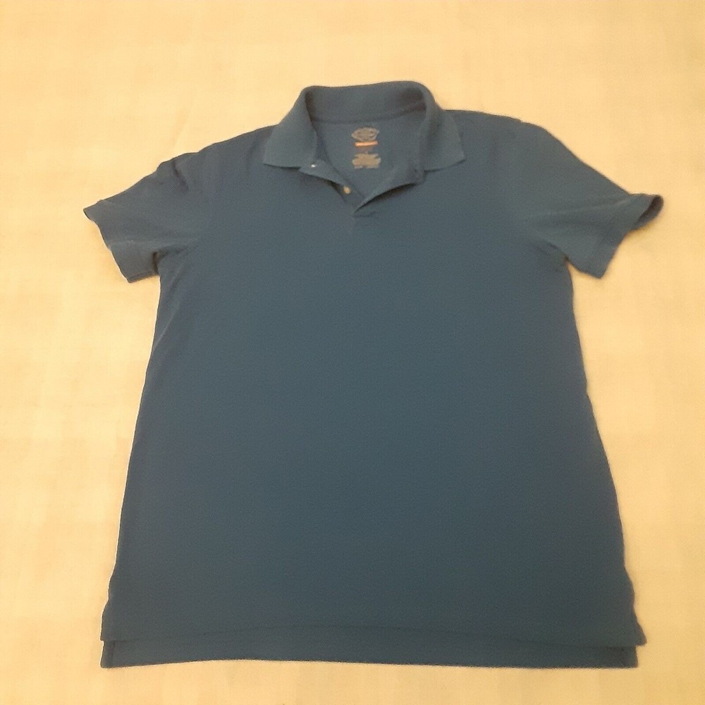 St. John's Bay Mens Small Blue Performance Polo Shirt Short Sleeve Cotton Blend!